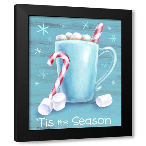 Peppermint Cocoa II-Tis the Season Black Modern Wood Framed Art Print by Wilson, Kelsey
