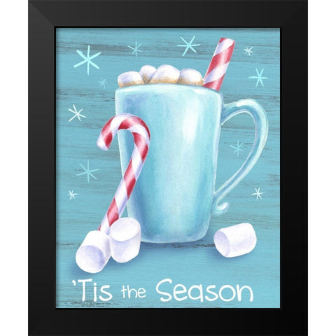 Peppermint Cocoa II-Tis the Season Black Modern Wood Framed Art Print by Wilson, Kelsey