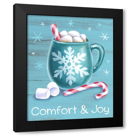 Peppermint Cocoa III-Comfort and Joy Black Modern Wood Framed Art Print by Wilson, Kelsey