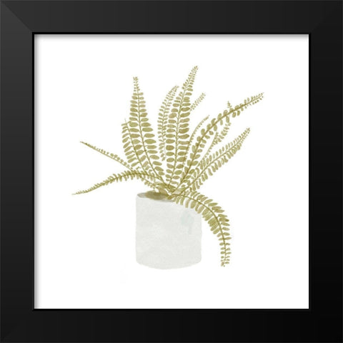 Potted Fern V Black Modern Wood Framed Art Print by Bannarot