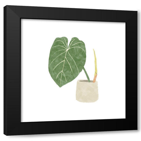Philodendron Gloriosum V Black Modern Wood Framed Art Print by Bannarot