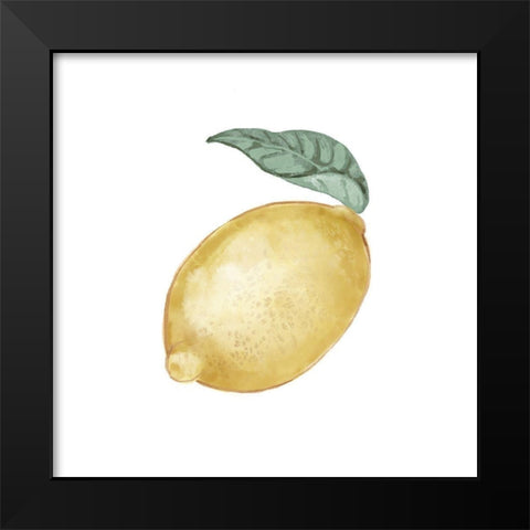 Citrus Limon I Black Modern Wood Framed Art Print by Bannarot