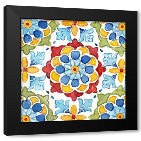 Turkish Tile I Black Modern Wood Framed Art Print by Coulter, Cynthia