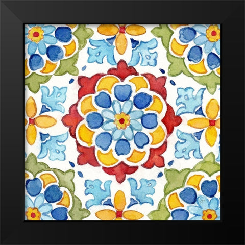 Turkish Tile I Black Modern Wood Framed Art Print by Coulter, Cynthia