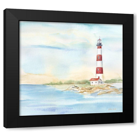 East Coast Lighthouse III Black Modern Wood Framed Art Print with Double Matting by Coulter, Cynthia
