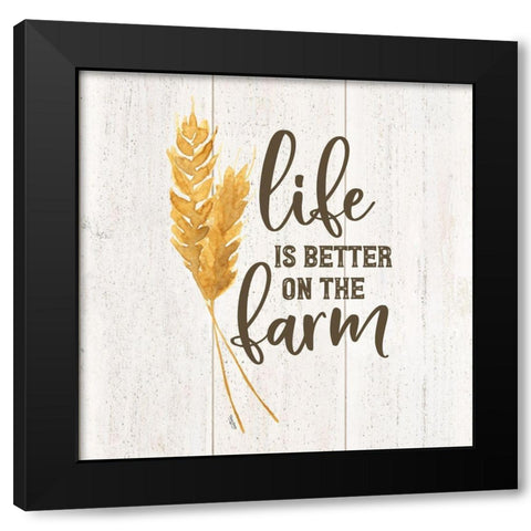 Farm Life V-Better on the Farm Black Modern Wood Framed Art Print by Reed, Tara