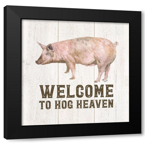 Farm Life VII-Hog Heaven Black Modern Wood Framed Art Print by Reed, Tara