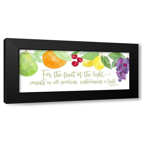 Fruit of the Spirit panel I-Fruit Black Modern Wood Framed Art Print with Double Matting by Reed, Tara