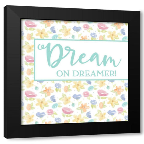 Girl Inspiration V-Dream On Black Modern Wood Framed Art Print by Reed, Tara