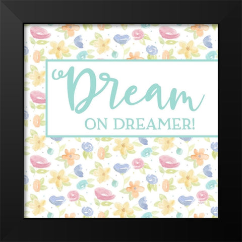 Girl Inspiration V-Dream On Black Modern Wood Framed Art Print by Reed, Tara