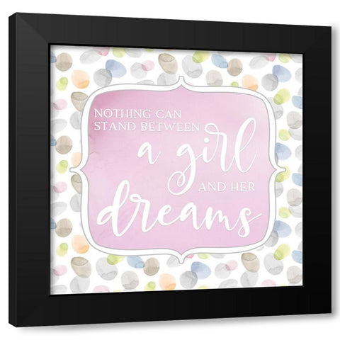 Girl Inspiration VI-Girl and her Dreams Black Modern Wood Framed Art Print by Reed, Tara