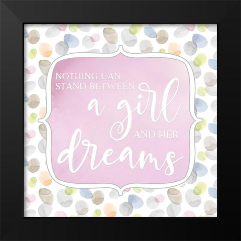 Girl Inspiration VI-Girl and her Dreams Black Modern Wood Framed Art Print by Reed, Tara