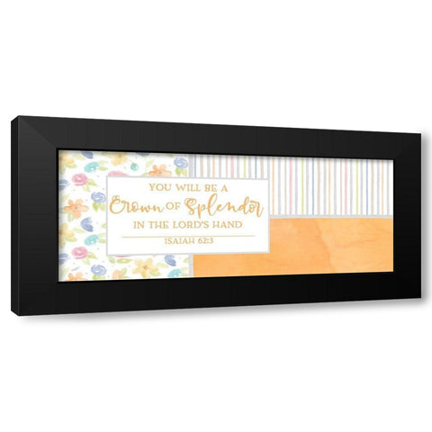 Girl Inspiration panel II-Crown of Splendor Black Modern Wood Framed Art Print by Reed, Tara