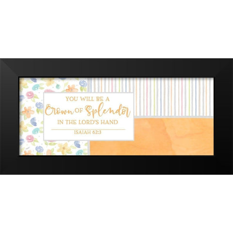 Girl Inspiration panel II-Crown of Splendor Black Modern Wood Framed Art Print by Reed, Tara