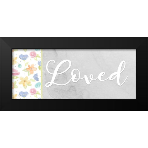 Girl Inspiration panel VII-Loved Black Modern Wood Framed Art Print by Reed, Tara