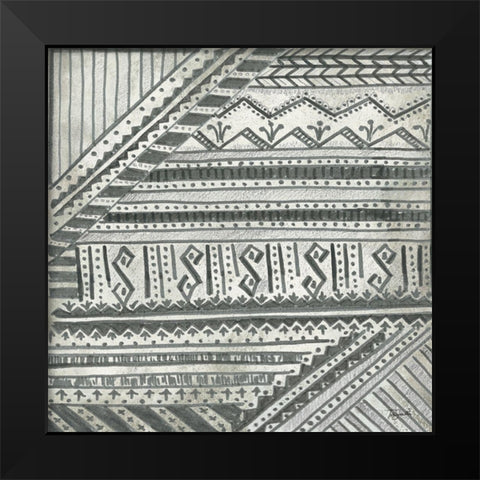 Boho Tribal Cloth I Black Modern Wood Framed Art Print by Tre Sorelle Studios