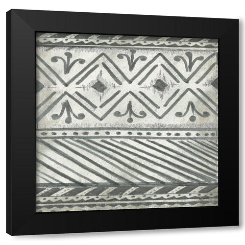 Boho Tribal Cloth II Black Modern Wood Framed Art Print by Tre Sorelle Studios