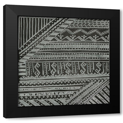 Boho Tribal Cloth I black Black Modern Wood Framed Art Print with Double Matting by Tre Sorelle Studios