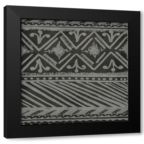 Boho Tribal Cloth II black Black Modern Wood Framed Art Print with Double Matting by Tre Sorelle Studios