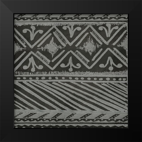 Boho Tribal Cloth II black Black Modern Wood Framed Art Print by Tre Sorelle Studios