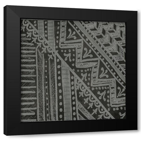 Boho Tribal Cloth III black Black Modern Wood Framed Art Print with Double Matting by Tre Sorelle Studios