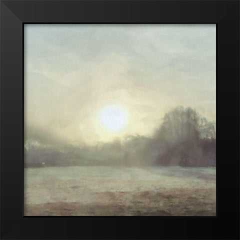 Sun  through Mist Black Modern Wood Framed Art Print by Bay, Noah
