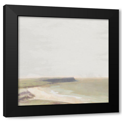 Cornish  Headland Black Modern Wood Framed Art Print by Bay, Noah