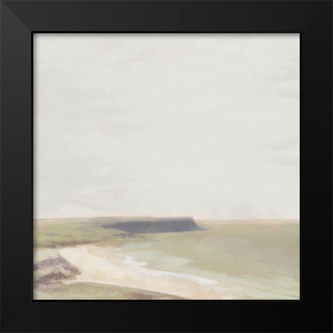 Cornish  Headland Black Modern Wood Framed Art Print by Bay, Noah