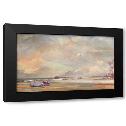 The  North Swell Black Modern Wood Framed Art Print with Double Matting by Bay, Noah