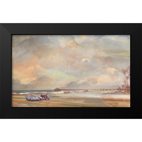 The  North Swell Black Modern Wood Framed Art Print by Bay, Noah