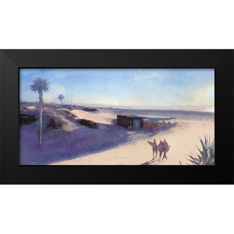 Three  Surfers Black Modern Wood Framed Art Print by Bay, Noah