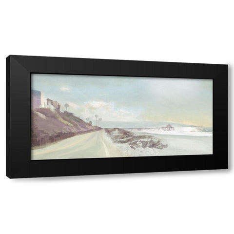 Towards  the Pier Black Modern Wood Framed Art Print with Double Matting by Bay, Noah