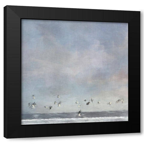 Birds  Passing Black Modern Wood Framed Art Print by Bay, Noah