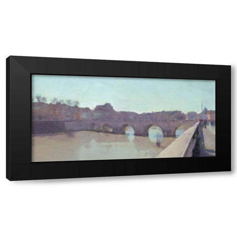 Ponte  Sant Angelo Black Modern Wood Framed Art Print by Bay, Noah