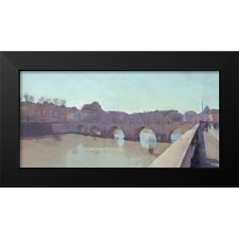 Ponte  Sant Angelo Black Modern Wood Framed Art Print by Bay, Noah