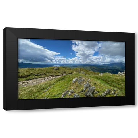 Highland  Path panel Black Modern Wood Framed Art Print with Double Matting by Bay, Noah