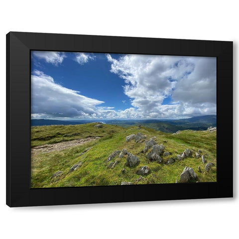 Highland  Path landscape Black Modern Wood Framed Art Print by Bay, Noah