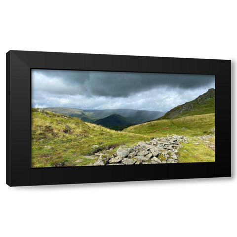 Mountain  Road Black Modern Wood Framed Art Print by Bay, Noah