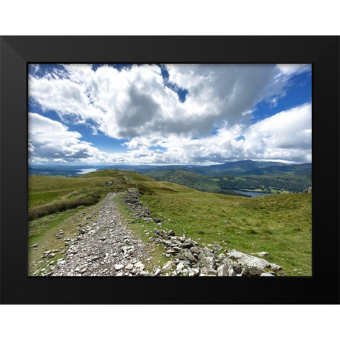 Rocky  Road Black Modern Wood Framed Art Print by Bay, Noah