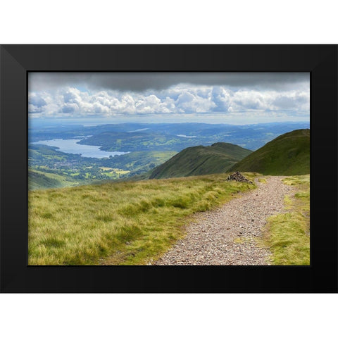 Green  Overlook Black Modern Wood Framed Art Print by Bay, Noah