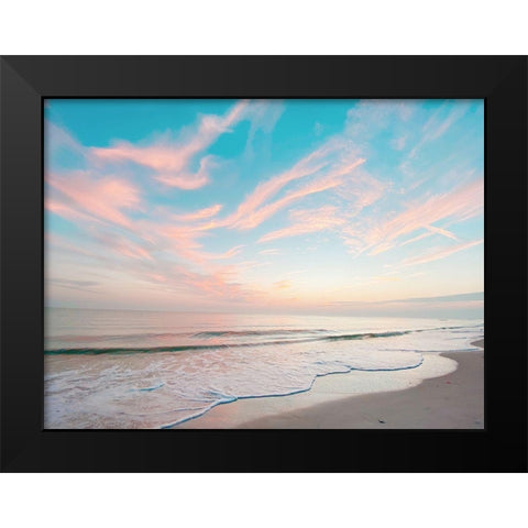 Cotton  Candy Sky Black Modern Wood Framed Art Print by Grafitee Studios