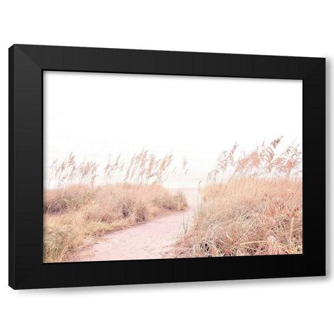 Walk  through the Grasses Black Modern Wood Framed Art Print by Grafitee Studios