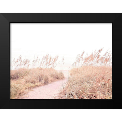 Walk  through the Grasses Black Modern Wood Framed Art Print by Grafitee Studios