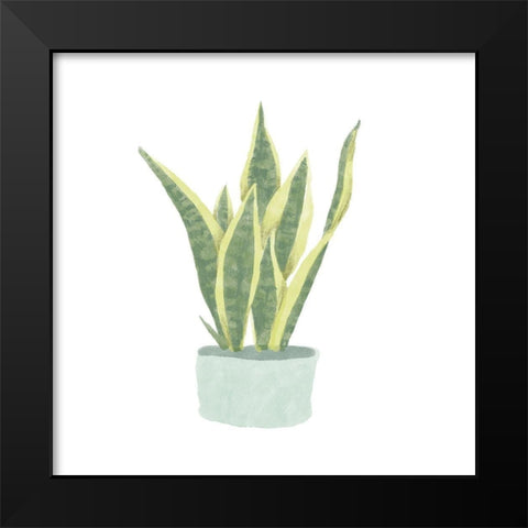 Snake  Plant III Black Modern Wood Framed Art Print by Bannarot