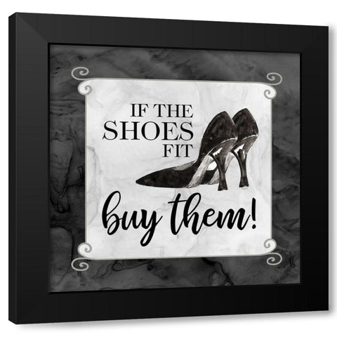 Fashion Humor V-Shoes Fit Black Modern Wood Framed Art Print with Double Matting by Reed, Tara