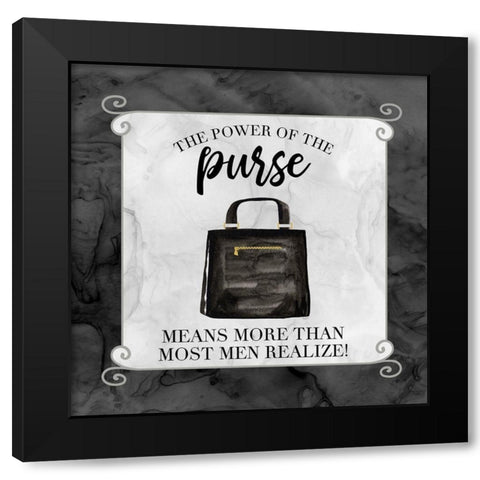 Fashion Humor VI-Power of the Purse Black Modern Wood Framed Art Print by Reed, Tara