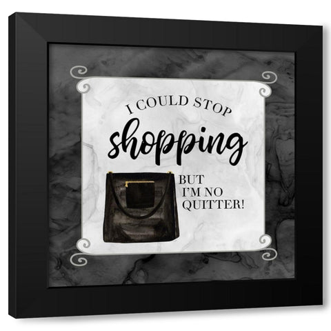 Fashion Humor XI-Stop Black Modern Wood Framed Art Print by Reed, Tara