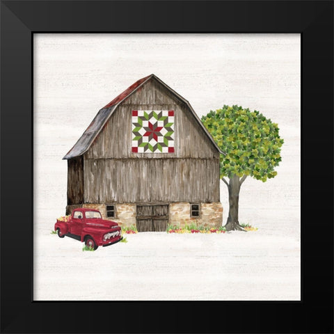 Spring and Summer Barn Quilt II Black Modern Wood Framed Art Print by Reed, Tara