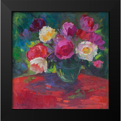 Petals and Passion Black Modern Wood Framed Art Print by Fine, Alexi
