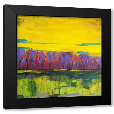 Dream Forest Black Modern Wood Framed Art Print with Double Matting by Fine, Alexi